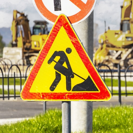 Verkeersbord van wegwerkzaamheden