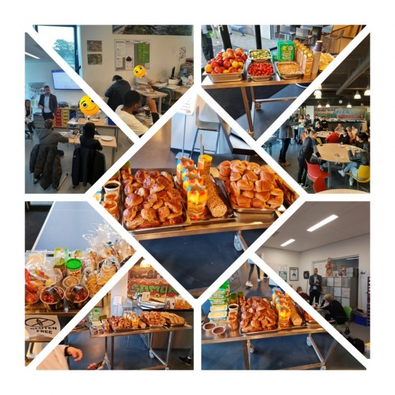 collage van het schoolontbijt