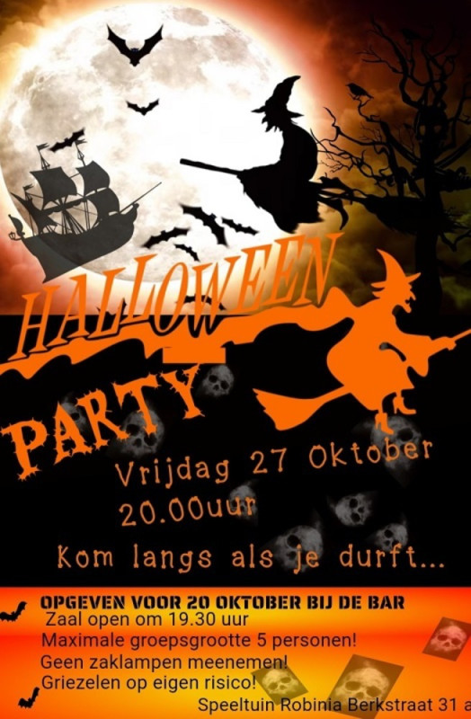 Halloween Spooktocht speeltuin Robinia