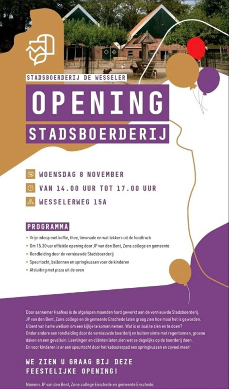 Opening stadsboerderij De Wesseler